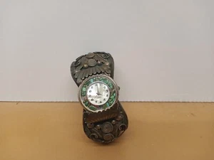 Thomas Francisco Sterling Silver Watch Band With Turquoise Watch - Not Working - Picture 1 of 15