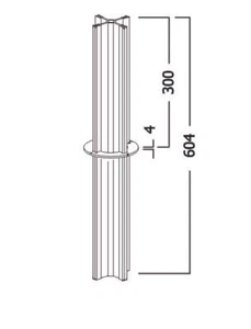Octacnorm Kupplungsstutzen M1409 für Maxima 120mm Rundprofil - Bild 1 von 2
