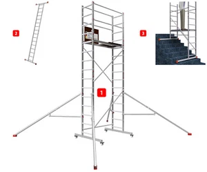 ALTEC AluCombine 4.0 - 500   Leiterngerüst   4x Laufrollen   Dreieckausleger - Bild 1 von 11