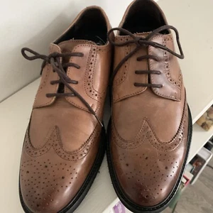 Men’s Light Brown Leather Brogue Lace Up Shoes From Cortefiel Size 7/ Euro 40 Be - Picture 1 of 4