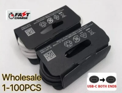 100x USB-C to USB-C Fast Charge Cables Type C Charger Bulk Wholesale FOR Samsung - Image 1 of 2