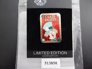 DISNEY PIN LE 100 MAD HATTER CRAZY EIGHTS NEW - Picture 1 of 4