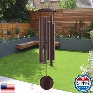 Large Deep Tone Memorial Wind Chimes, 48" with 6 Heavy Tuned Aluminum Tubes f - Picture 1 of 5