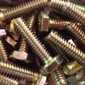 (20) Hex Head 1/4" Diameter x 2" Grade 8 Bolts Yellow Zinc Cap Screw - Picture 1 of 7