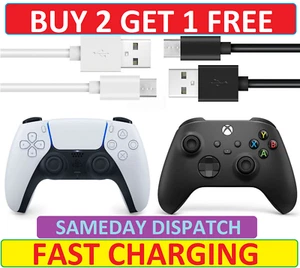 Cable Cargador Carga USB 3M 2M 1M Largo Cable Cable Para Mando PS5 XBOX Serie X - Imagen 1 de 12