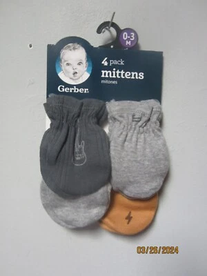 Guantes de música para guitarra Gerber Baby Boy 4 piezas tamaño 0-3M Foto 1 de 2