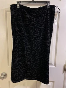 Preston and York Straight Pencil Skirt Black Velvet Womens Size 12 NWT - Picture 1 of 9