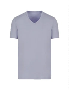 Armani Exchange Men Slim Fit V-Neck Short Sleeve Pima T-Shirt, Lavender , XS - Picture 1 of 7