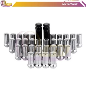 32 Wheel Lug Nuts M14x1.5 Chrome Fits Cadillac Escalade 1999 2000-2000 2002-2014 - Picture 1 of 4