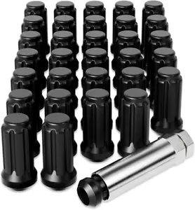 Orion Motor Tech 9/16-18 Radmuttern 32 Stück, schwarz 9/16 x 18 Trim Lug Nuts - Bild 1 von 8