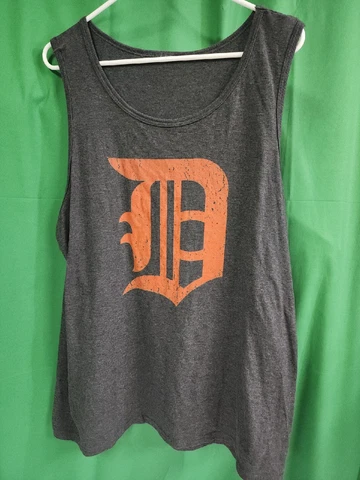 Men's Detroit Tigers Gray Tank Top Large MLB Cover