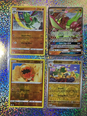 Pokemon TCG: Cosmic Eclipse 110/236 Flygon GX; Reverse Holo 076/172 Flygon - Image 1 of 4