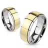 DESIGN Waterproof Stainless Steel Band Ring With Greek Wave Design In Gold Tone - Foto 8