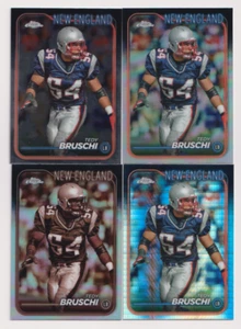 (4) DIFF Tedy Bruschi 2024 TOPPS CHROME SEPIA + PRISM + REFRACTOR+ LOT #124 PATS - Picture 1 of 2