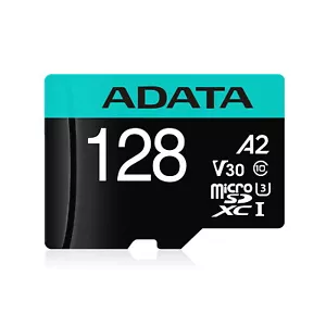 128GB AData Premier Pro microSDXC CL10 UHS-I U3 V30 A2 Memory Card w/SD Adapter - Picture 1 of 4