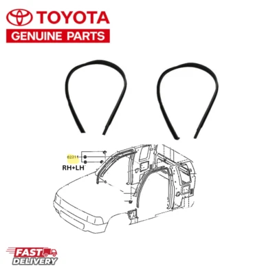 1989-1995 Toyota Pickup Toyota 4Runner Drip Rail Gaskets (Left and Right Side) - Image 1 of 2
