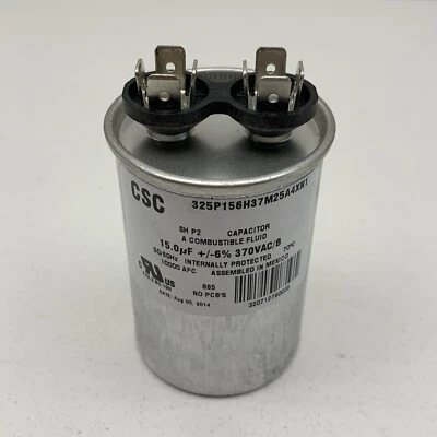 CSC 325P156H37M25A4XN1 Motor Run Capacitor 15.0uF 15μF 15MFD +/-6% 370VAC/B 370V