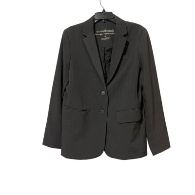 Blazer Norma Kamali Gris Abotonado Para Mujer Talla 14 Neutro Negocios Informal Foto 1 de 4