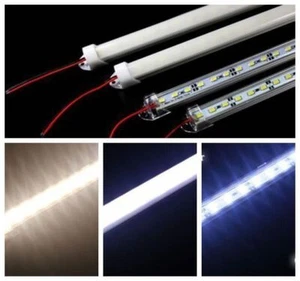 5x 50cm U Aluminium Shell DC 12V 36 SMD 5630 LED Hard Rigid LED Strip + PC Cover - Picture 1 of 12