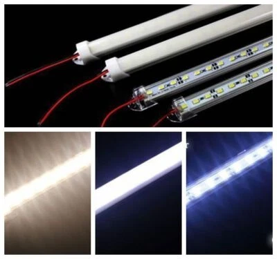 5x 50cm U Aluminium Shell DC 12V 36 SMD 5630 LED Hard Rigid LED Strip + PC Cover - Image 1 of 4