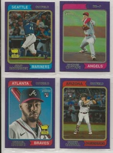 2023 Topps Heritage Purple Hot Box Refractor U Pick Complete Your Set - Picture 1 of 1