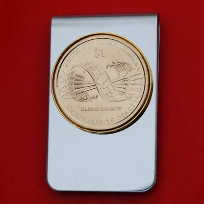 US 2010 Native American Dollar BU Coin Money Clip - Great Law of Peace - Image 1 of 4