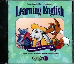 Learning English: Primary Rhymes Vol. 1 (Ages 4-9) (CD, 1994) Win/Mac -NEW in JC - Picture 1 of 2
