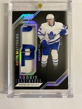 2016-17 UD Black Rookie Trademarks Relics Premium #RTRAM Auston Matthews /10