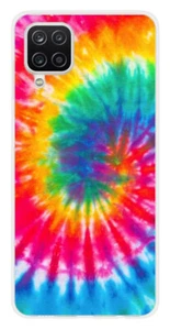 Coque en silicone imprimée compatible Samsung Galaxy A12 5G Tie Dye Spirale - Picture 1 of 3