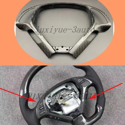 para Infiniti G25 G37 G35 Repuesto Nuevo Carbono Botón Cubierta Volante Borde Foto 1 de 4