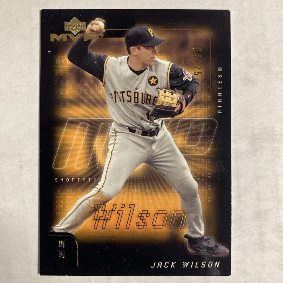 2002 Upper Deck MVP Gold Jack Wilson 4/25 Touched Corners AD - Image 1 of 3