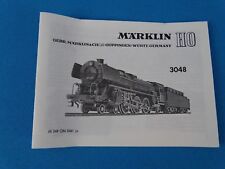 Marklin 3048 Br 01 Steamer with Tender Replika Booklet 0461 