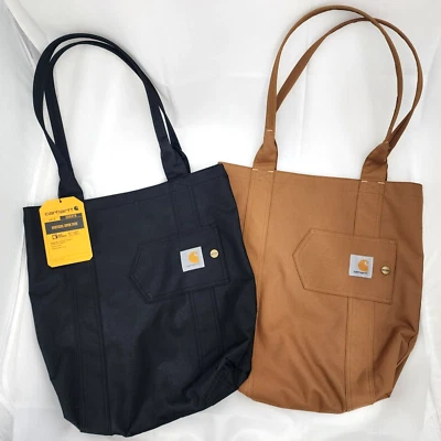 Carhartt Vertical Open Tote/Shopper Black Or Brown Canvas Bag New - Image 1 of 4