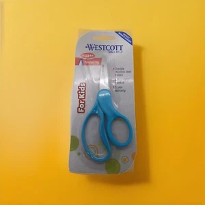 Westcott Scissors Pointed Tip Kids Blue Left Right Hand Stainless-Steel Blades - Picture 1 of 9
