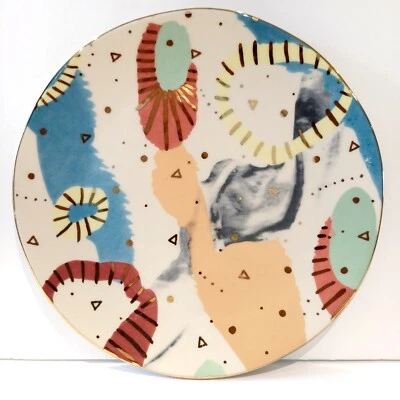 Plato de postre Anthropologie Ruby Pilven Ballarat RP multicolor coleccionable  Foto 1 de 3