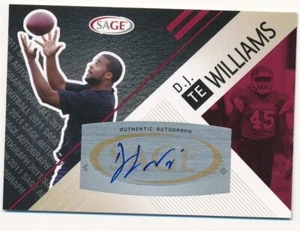 D.J. WILLIAMS 2011 SAGE #A-58 AUTO AUTOGRAPH MINT - Picture 1 of 2