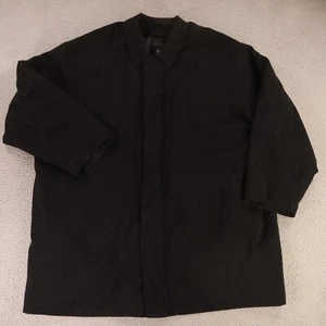 Jos A Bank Coat Mens 4XB 4XL Black Polyester Car Coat Lined Trenchcoat Jacket - Picture 1 of 13