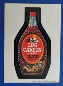 1973 WACKY PACKAGES SERIES 2 TAN BACK    LOG CAVE IN     NM/MT