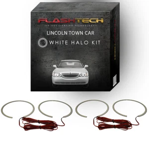 Kit de halo de faros LED ojo de ángel blanco para faros Lincoln Town Car 05-11 - Imagen 1 de 5