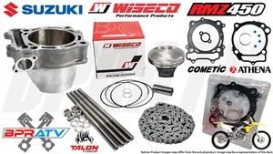 08-12 RMZ450 RMZ 450 96mm Stock Bore Cylinder WISECO Piston Top End Rebuild Kit - Picture 1 of 24