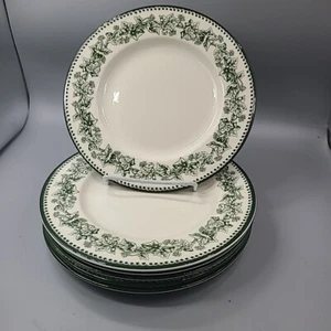 SET (6) Wedgwood Kent Green Ivy Vine Williams Sonoma 9” Salad Plates New - Picture 1 of 8