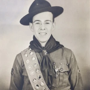 Boy Scout Vintage Eagle Scout Portrait Photograph 2411C3 - Picture 1 of 5