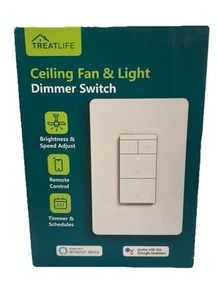 Treatlife Smart Ceiling Fan Control and Dimmer Light Switch - Picture 1 of 4
