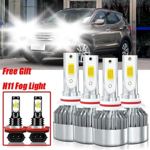 For Hyundai Santa Fe 2019-2020 LED Headlight Bulb Hi/Low Beam Fog Light 6000K - Picture 1 of 11