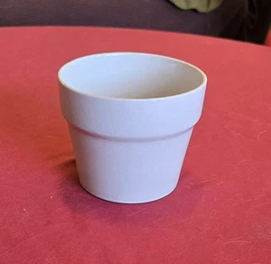 Vaso da fiori vintage colore mandorla massello, altezza 4 pollici, diametro 5 pollici  - Foto 1 di 3