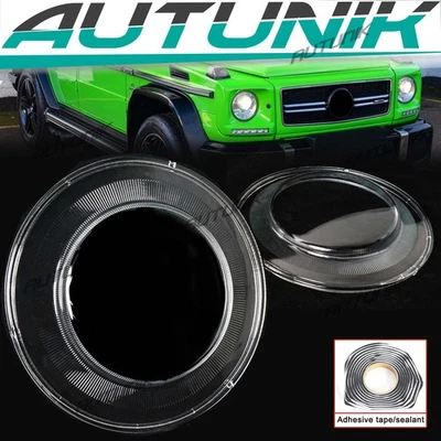Clear Lens Headlamp Covers For Mercedes W463 G500 G550 G55 G63 07–18 - Image 1 of 4