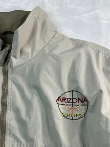 VTG Arizona Gunner Mens XXL/ 2XLJacket Beige Windbreaker by Ultraclub - Picture 1 of 11