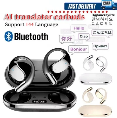 Earbuds Multi Languages Translation Earphones Ai Business Travel 3in 1 Bluetooth - Image 1 of 4