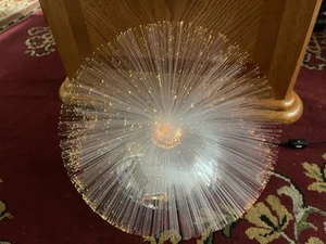 Vtg Cuda Galaxy 101 Fiber Optic Chrome UFO Saucer Space Age Motion Lamp - Picture 1 of 8