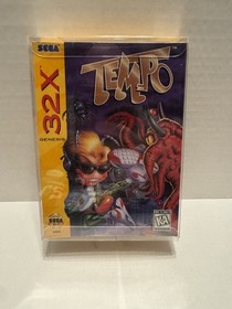 Tempo Sega 32x Genesis Complete CIB inc Manual + Reg Card - Tested Brand new